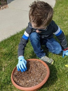 planting a garden with kids