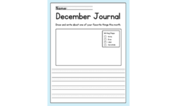 December Writing Journal